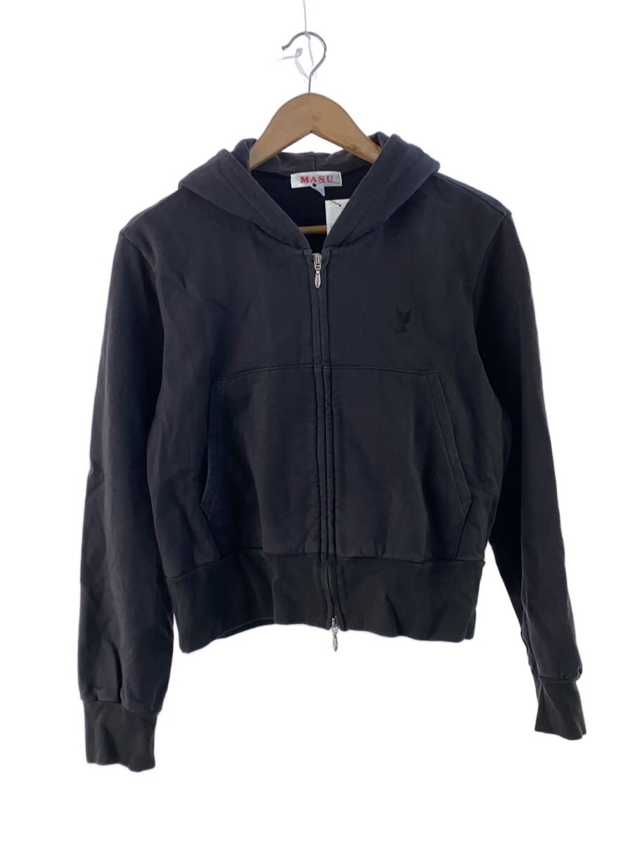 【中古】MASU◆23AW/ANGEL ZIP-UP HOODIE/ジップパーカー/46/綿織物/BLK/MFFW-CS04【メンズウェア】