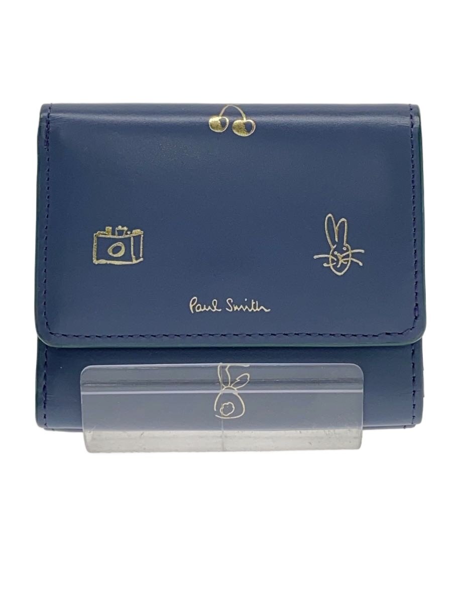 【中古】Paul Smith◆3つ折り札入れ/なめし革/BLU/レディース/bpw411/ドゥードゥー【服飾雑貨他】