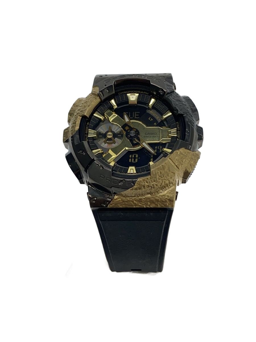 【中古】CASIO◆石英ウオッチ_G-SHOCK/デジアナ/天然ゴム/BLK/BLK【服飾雑貨他】