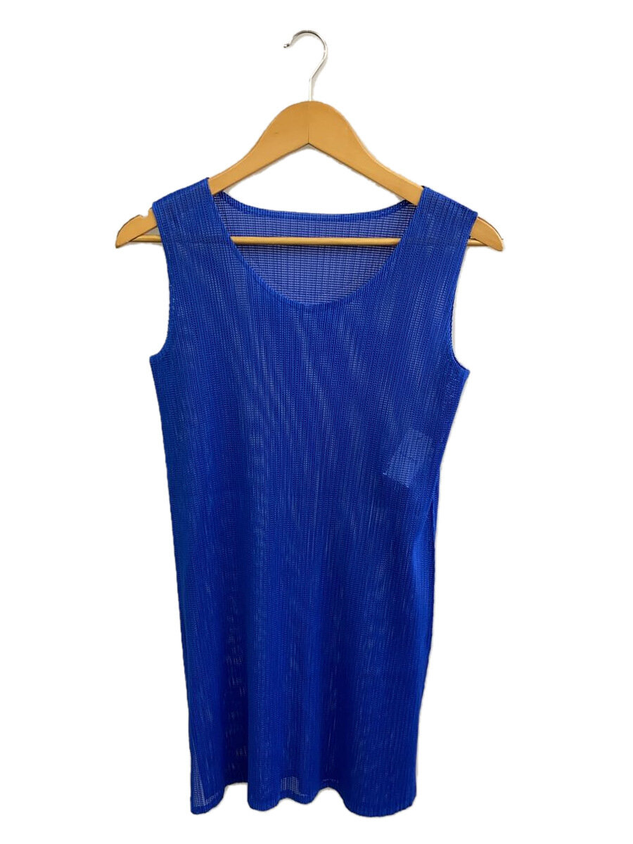 【中古】PLEATS PLEASE ISSEY MIYAKE◆衣装/3/ポリエステル/BLU/無地/PP03-FT776/NS上着/? NULL ?【レディース御召しもの】