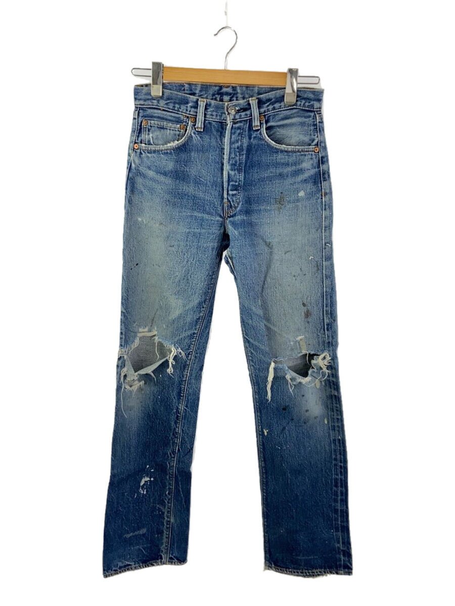 【中古】Levi’s◆66前期/名取り草裏6/引っ切りないズボン下/ジーンズ/IDG/無地【メンズウェア】