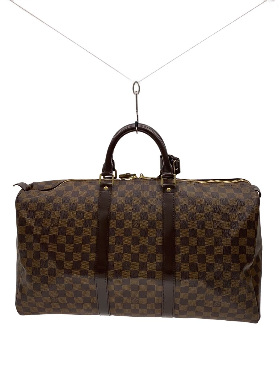 【中古】LOUIS VUITTON◆キーポル50_ダミエ・エベヌ/PVC/BRW【御徒面子】
