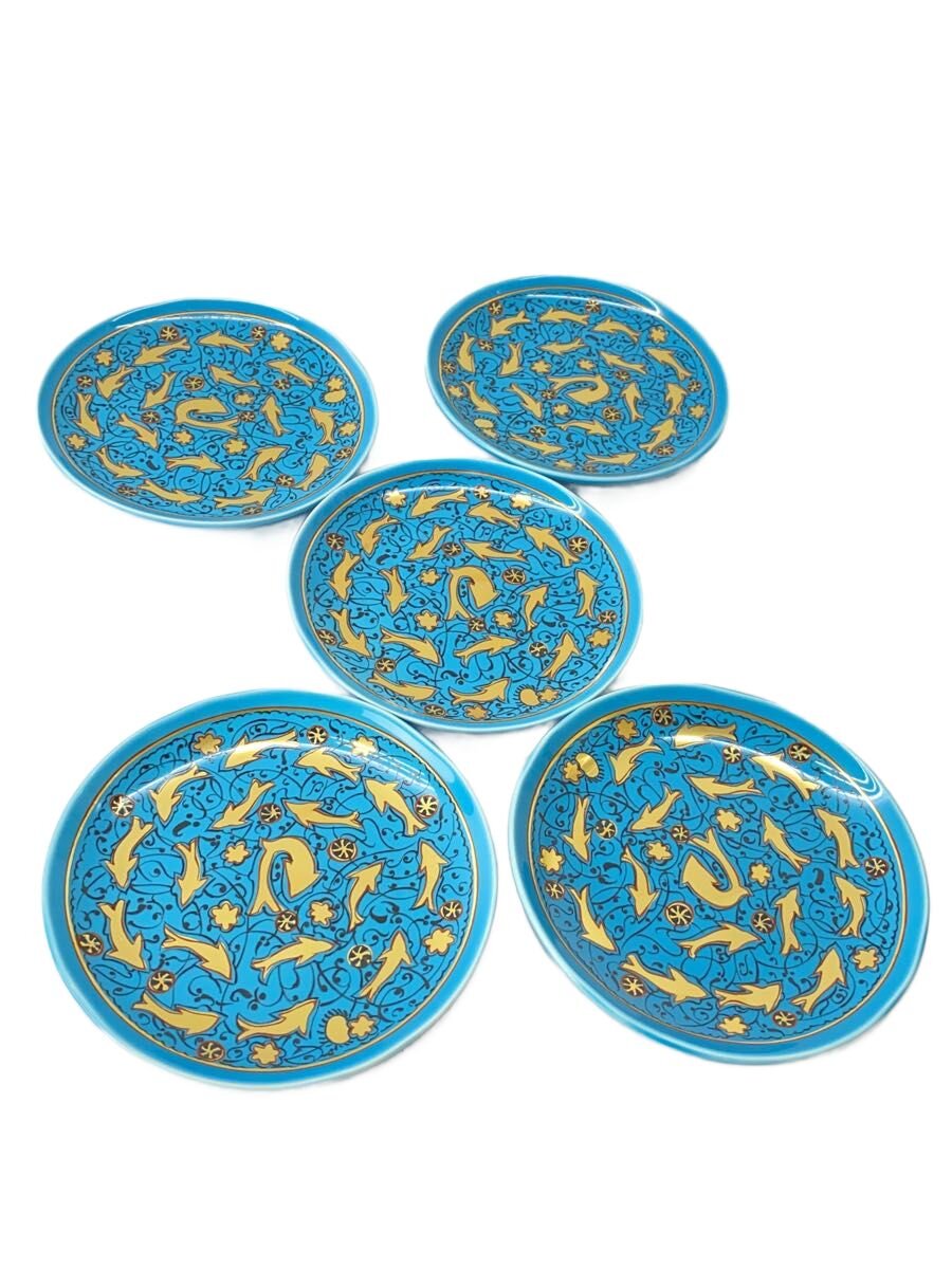 【中古】美濃焼き◆皿/5点セット/BLU/美濃焼【キッチン用品】