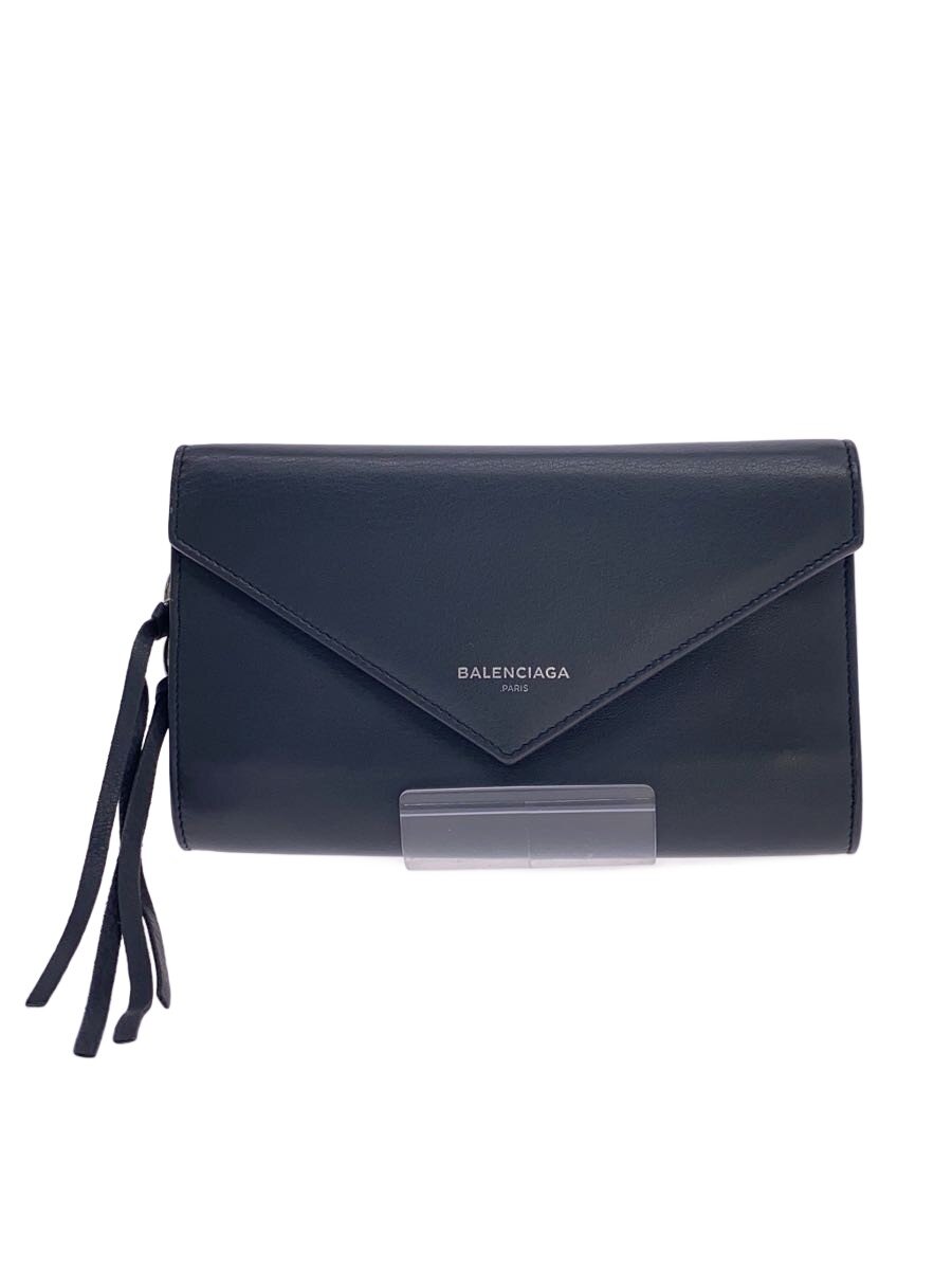 【中古】BALENCIAGA◆長金入れ/なめし革/GRY/無地/レディース/371661//【服飾雑貨他】