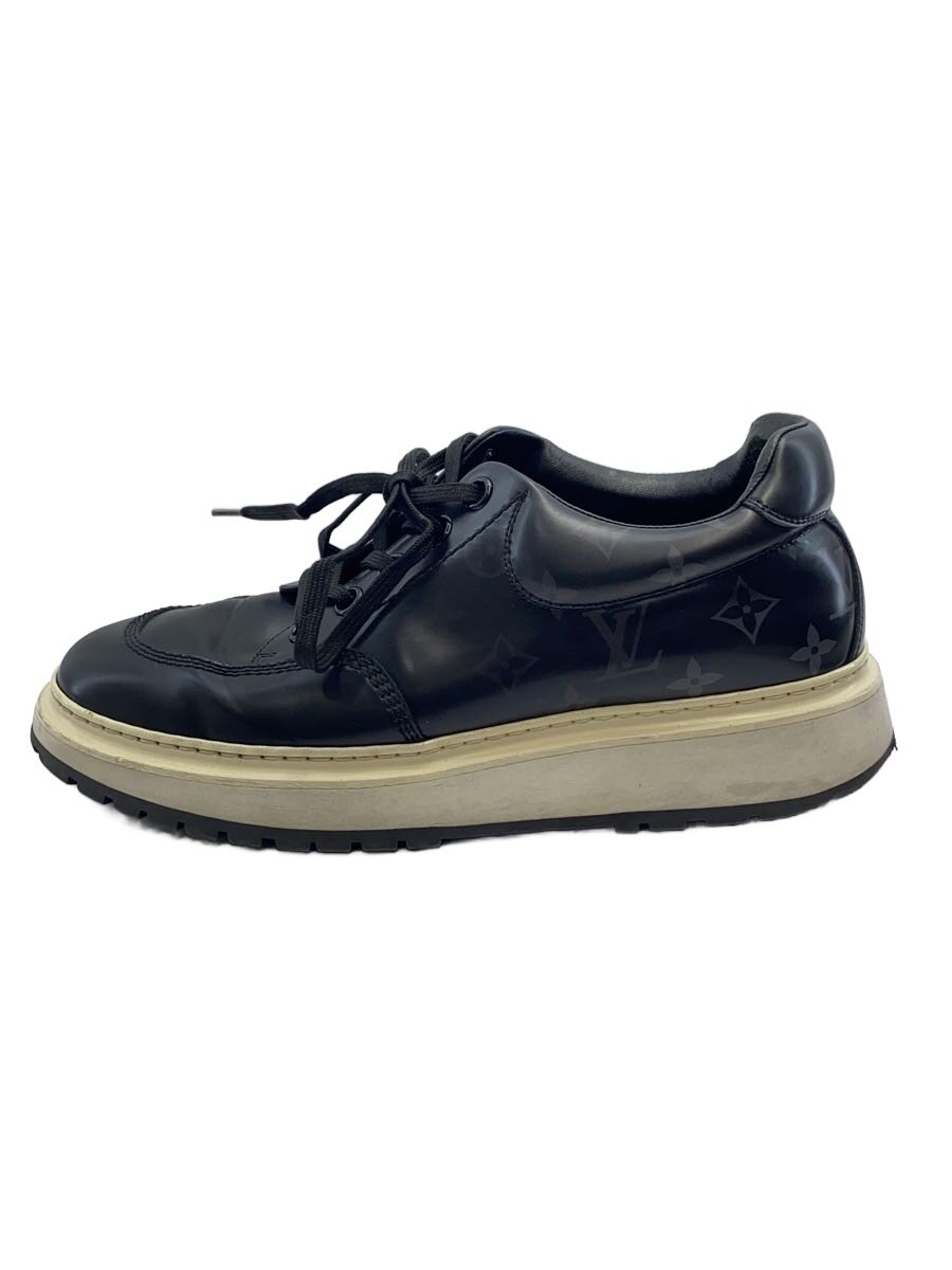 【中古】LOUIS VUITTON◆ローカットスニーカー/US8/BLK/アベスライン【シューズ】
