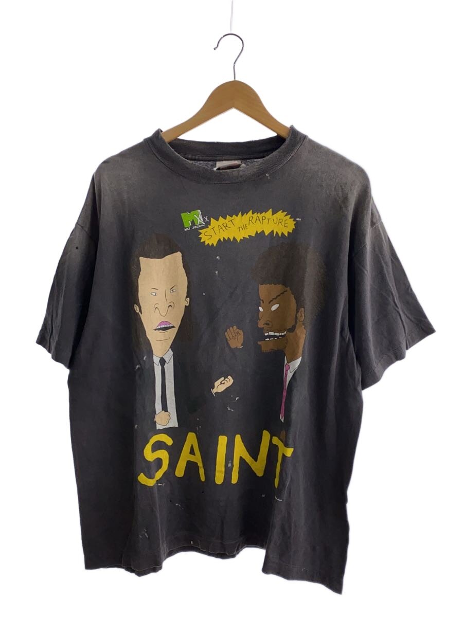 【中古】SAINT MICHAEL◆25SS/RAPTURE SS TEE/プルオーバー/製作/L/綿織物/BLK【メンズウェア】