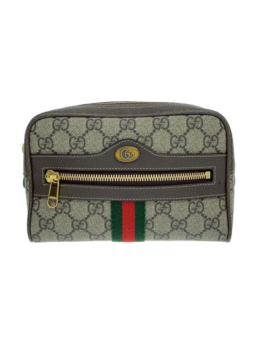【中古】GUCCI◆酉の方角御徒面子_GGスプリーム/--/BRW/総柄【御徒面子】