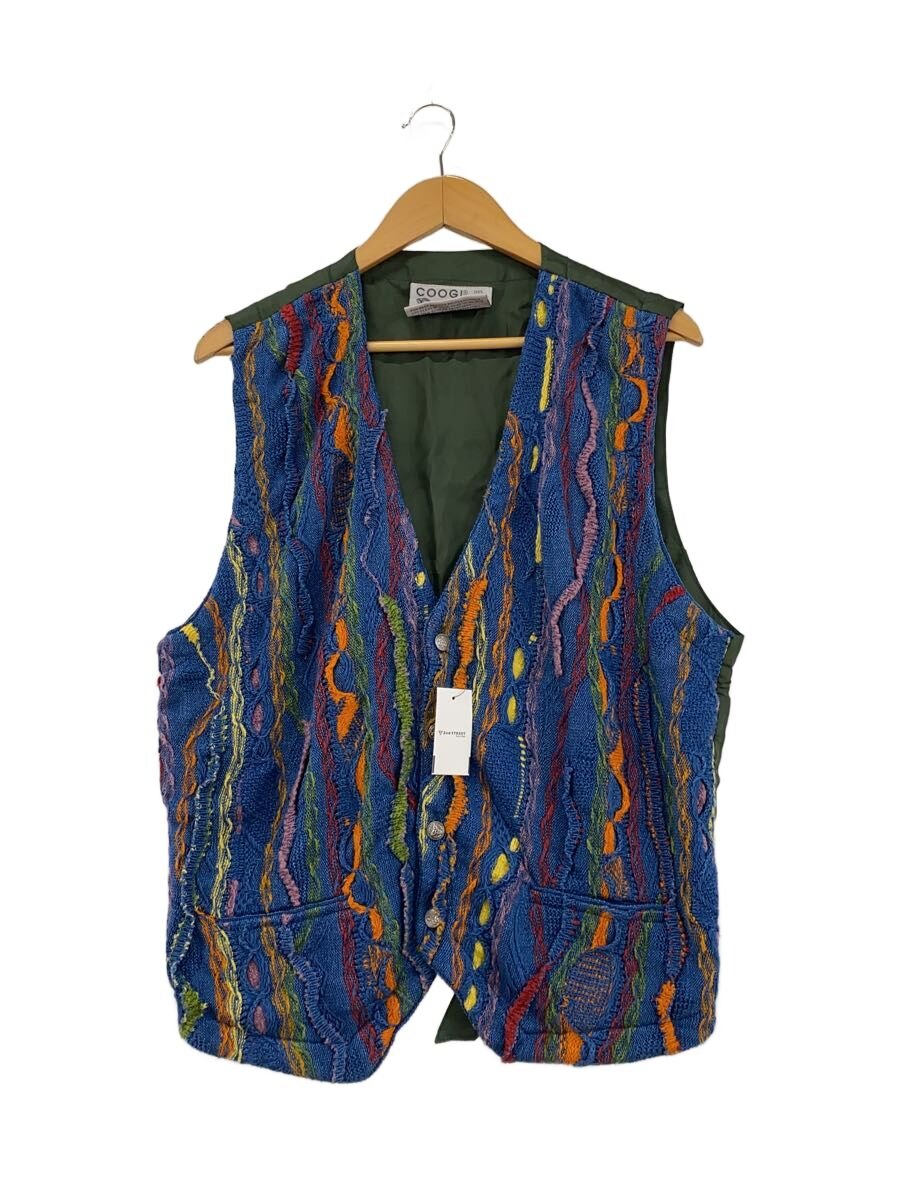 【中古】COOGI◆より良い/M/--/マルチ色合い/3Dニットナイロンベスト【メンズウェア】