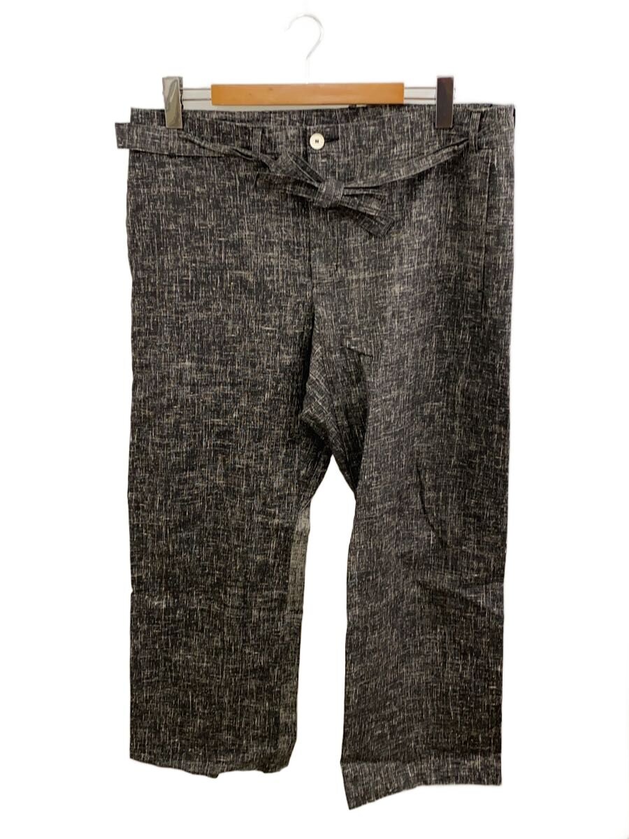 【中古】NULABEL コマーシャル1YOK42◆SUMAC COATED KUNGFU TROUSERS/KASURI/下つ方/M/リネン/GRY/総柄【メンズウェア】