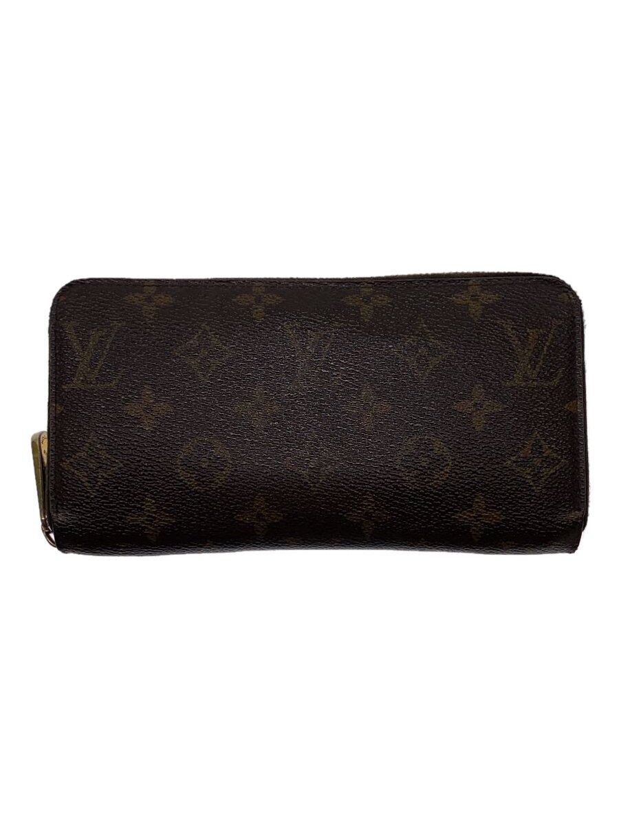 【中古】LOUIS VUITTON◆2)ジッピー・ウォレット_モノグラム・キャンバス_BRW_ブラウン/PVC/BRW/メンズ【服飾雑貨他】