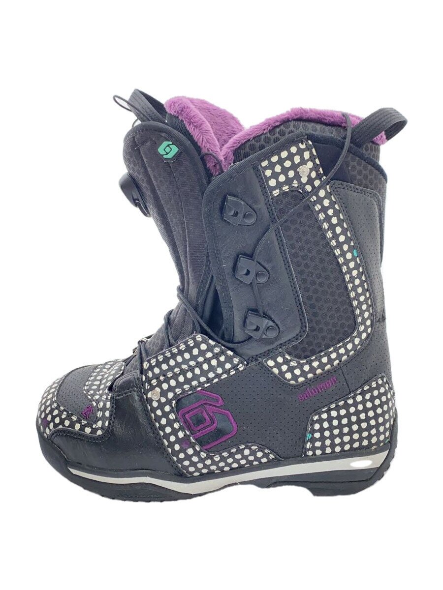 【中古】salomon◆スノーボードブーツ/23.5cm/クイックレーシング/BLK//【スポーツ】