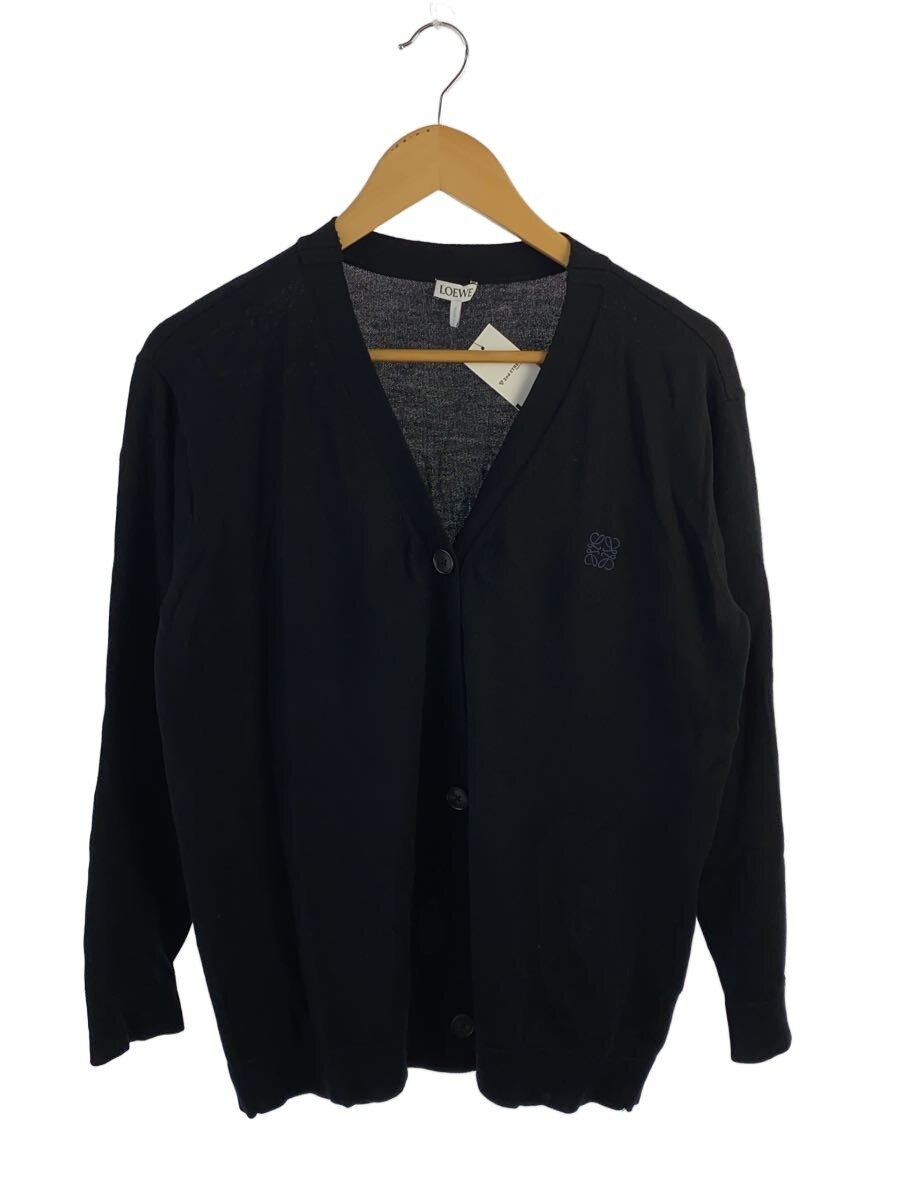 【中古】LOEWE◆アナグラムカーディガン/S/羊毛/黒いこと/無地/1722981//【レディース御召しもの】