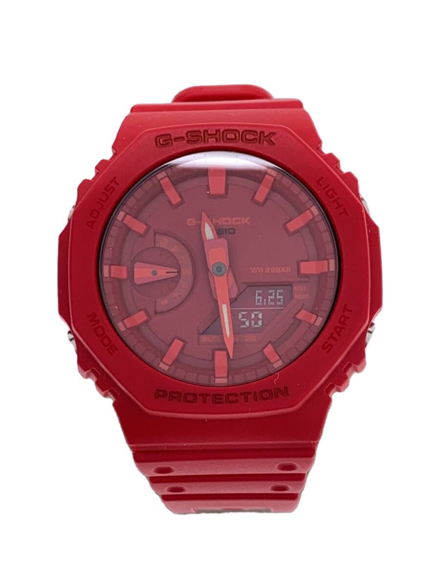【中古】CASIO◆石英ウオッチ・G-SHOCK/デジアナ/RED/RED【服飾雑貨他】