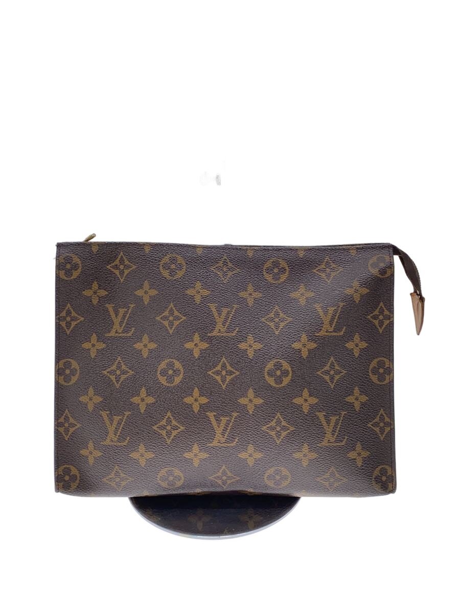 【中古】LOUIS VUITTON◆ポッシュ・トワレット26_モノグラム・帆布/PVC/BRW【御徒面子】