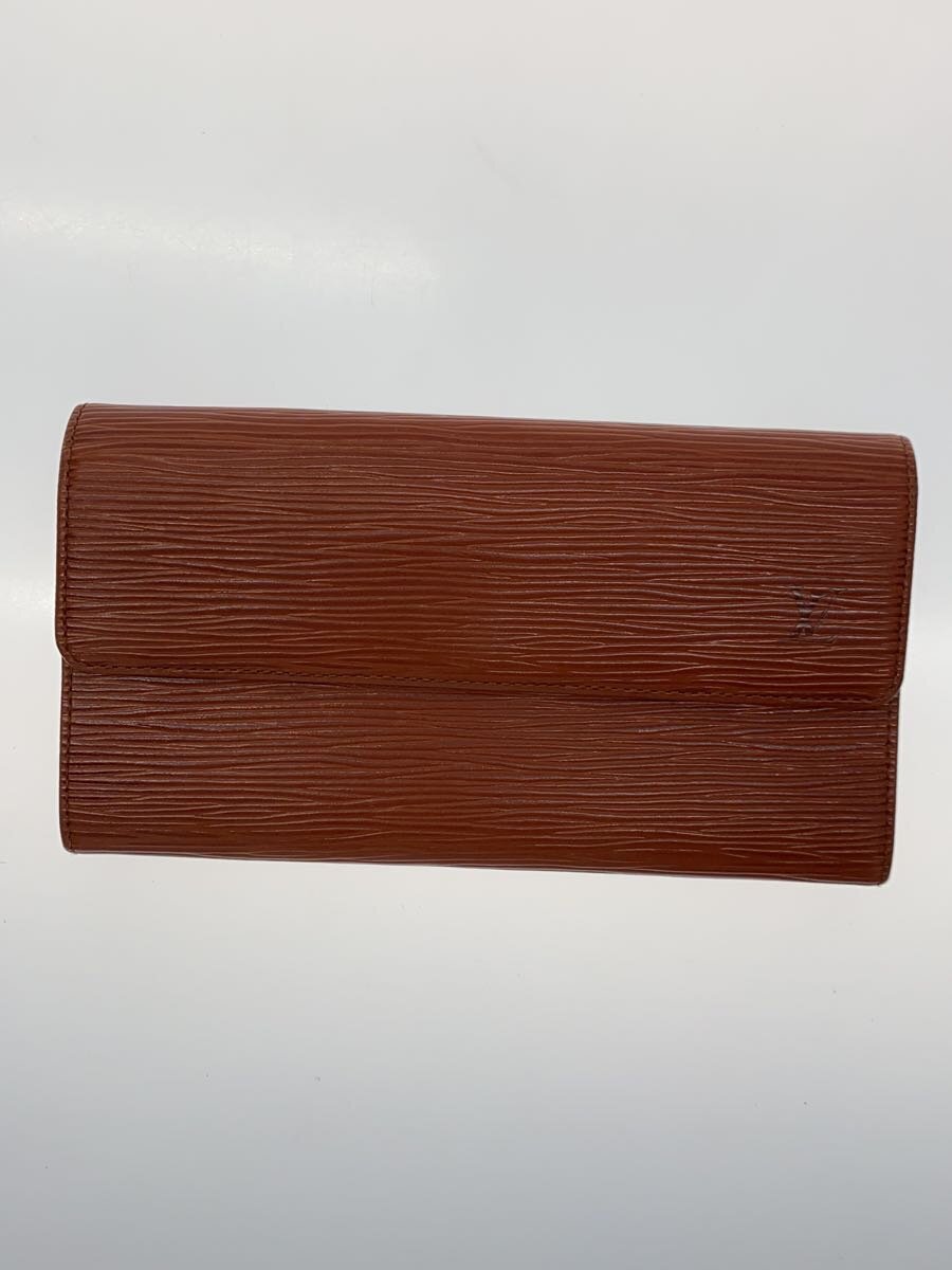 【中古】LOUIS VUITTON◆ポシェット・ポルト・モネ・クレディ_エピ_BRW/なめし革/BRW/メンズ【服飾雑貨他】