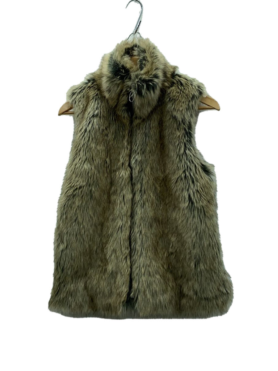 【中古】DICH HENDERSON◆Tundra fur vest/ジップアップベスト/BRW【レディースウェア】|2nd STREET 店
