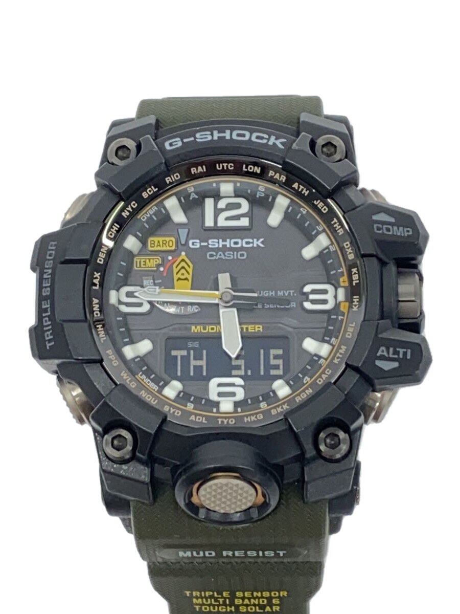 【中古】CASIO◆ソーラーウオッチ・G-SHOCK/デジアナ/BLK【服飾雑貨他】