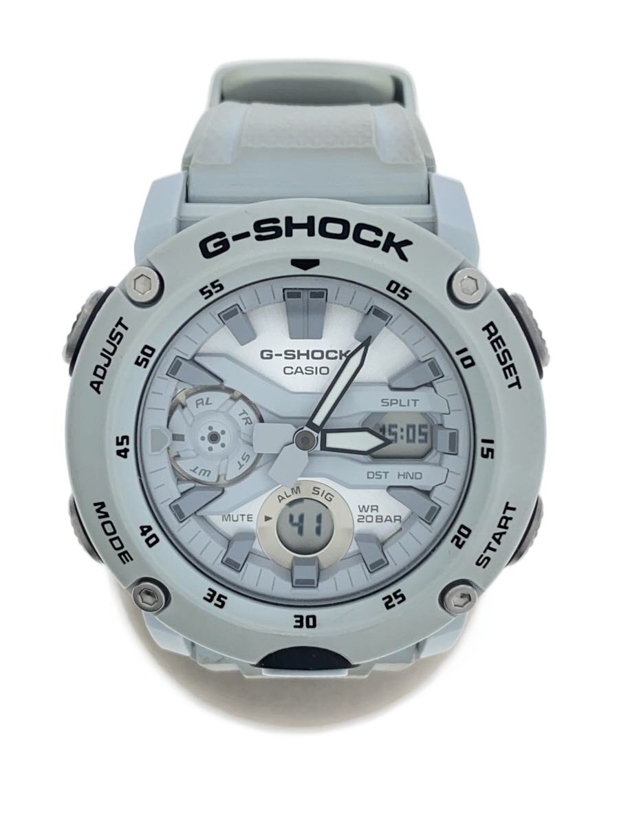 【中古】CASIO◆石英ウォッチ・G-SHOCK/デジアナ/WHT/WHT【服飾雑貨他】