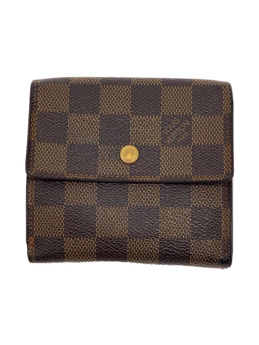 【中古】LOUIS VUITTON◆ポルト・フォイユ・エリーズ_ダミエ・エベヌ/PVC/BRW/メンズ【服飾雑貨他】｜2ｎｄ STREET 店 23,899円