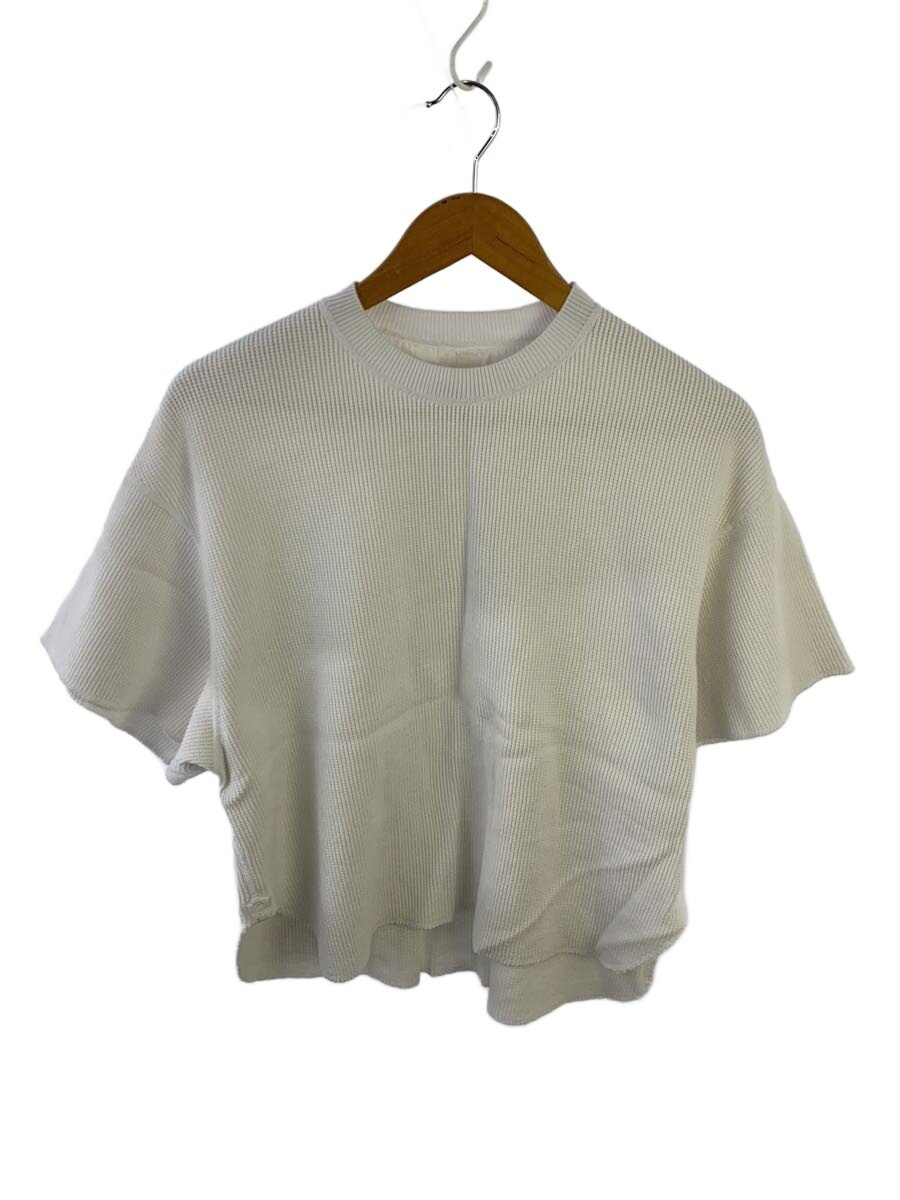 【中古】BLAMINK◆ワッフルショートスリーブ/半袖カットソー/38/綿織物/WHT/7917-222-0056【レディース御召しもの】