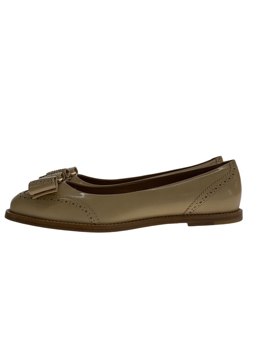 【中古】Salvatore Ferragamo◆木目細かパンプス/UK6.5/BEG/なめし革【シューズ】