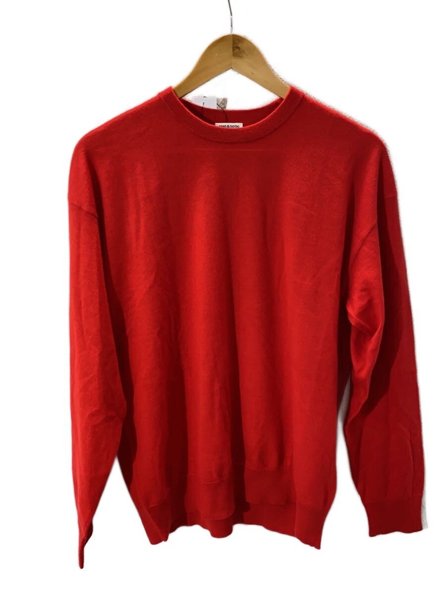 【中古】cash\u0026barba/梳毛織物カシミール150シニット・セーター(薄っぺら)/1/RED/IMWSW001【メンズウェア】