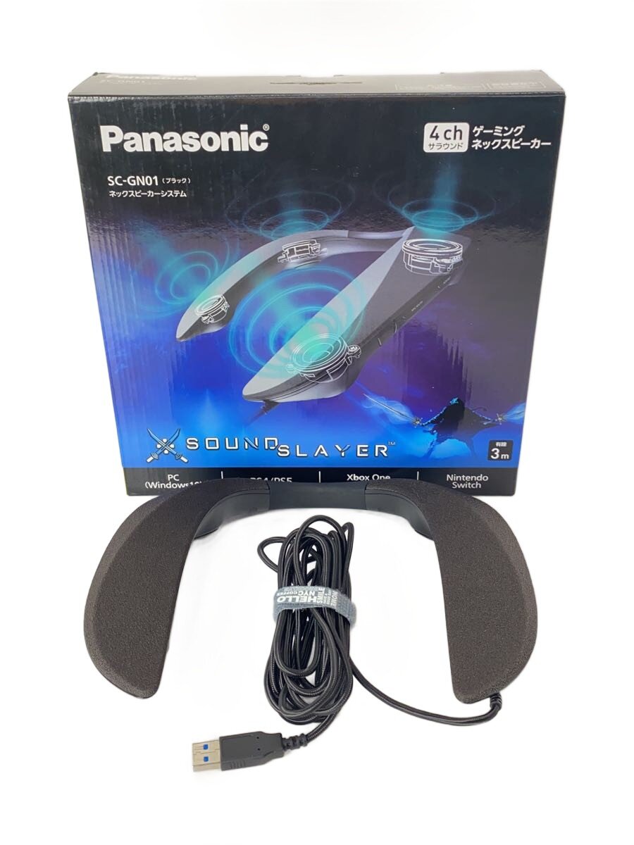 【中古】Panasonic◆スピーカー ゲーミングネックスピーカー SC-GN01-K【家電・ビジュアル・オーディオ】