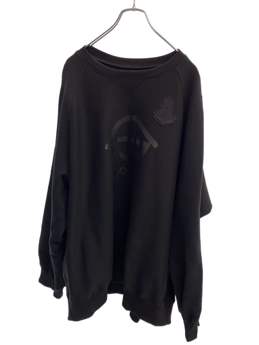 【中古】TAKAHIROMIYASHITA TheSoloist.◆back gusset sleeve crew neck sweat shirt/46/BLK/0003bSS24//【メンズウェア】