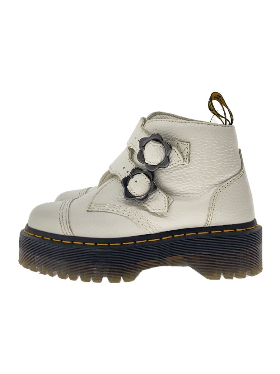 【中古】Dr.Martens◆ブーツ/UK4/WHT/レザー/KV04X/DEVON FLWR/2ストラップ【シューズ】|2nd STREET 店