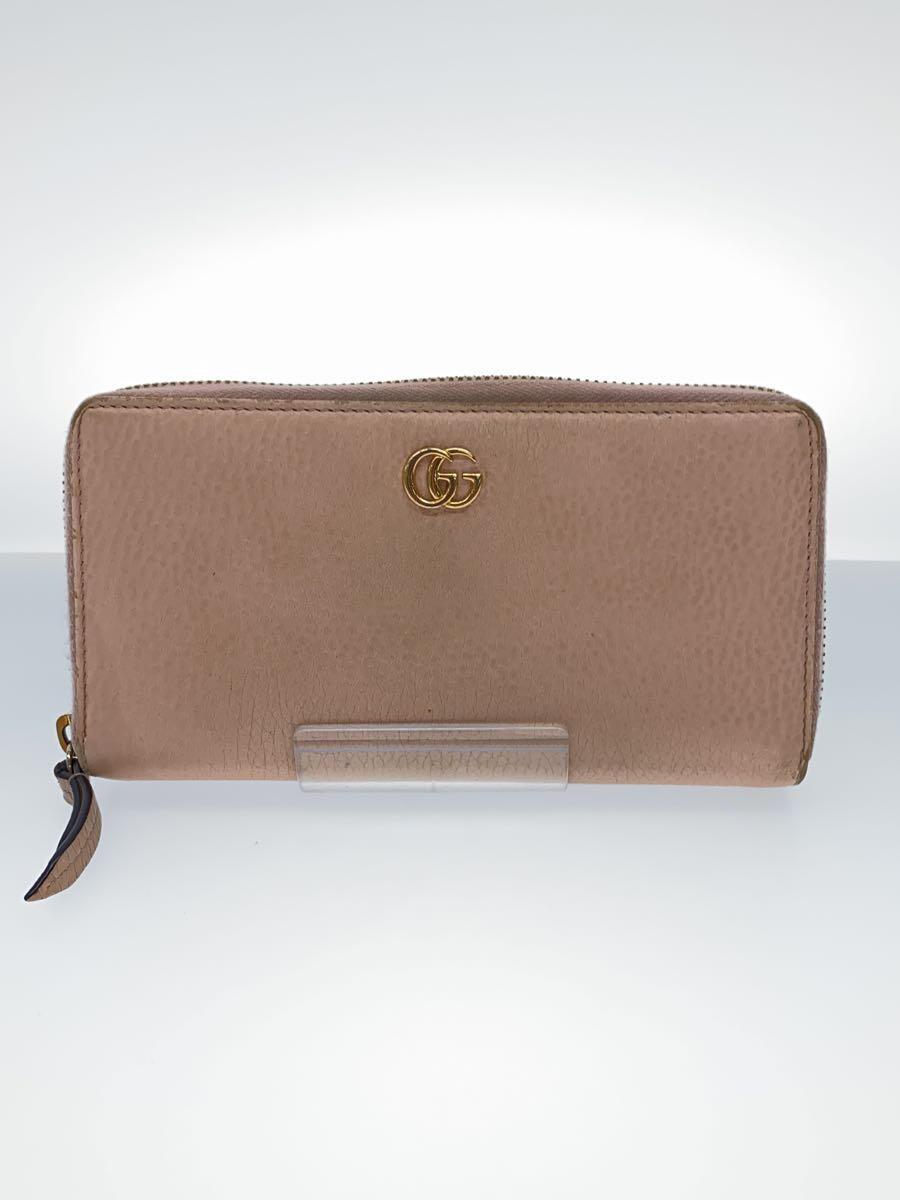【中古】GUCCI◆ジップアラウンドウォレット_GGマーモント/レザー/ベージュ/456117 17WEN 2754【服飾雑貨他】｜2ｎｄ STREET 店