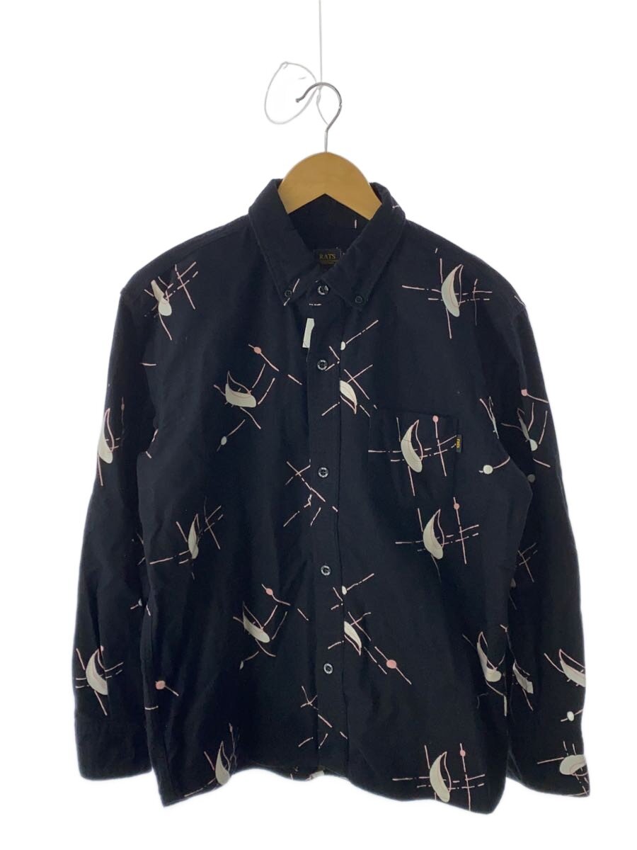 【中古】RATS◆長袖シャツ/M/コットン/BLK/総柄/24RS-1005【メンズウェア】｜2ｎｄ STREET 店