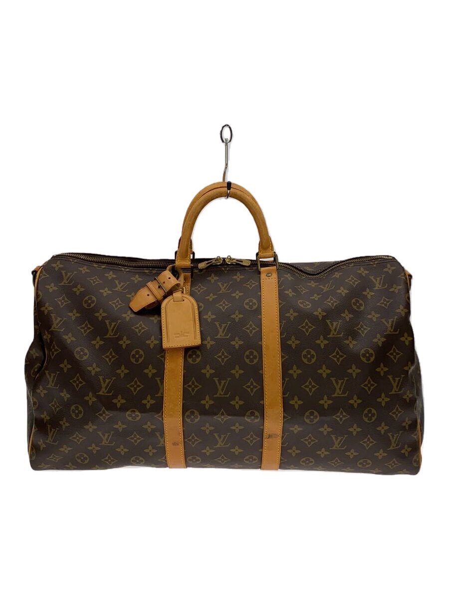 【中古】LOUIS VUITTON◆キーポル55_モノグラム・帆布_BRW/PVC/BRW【御徒面子】