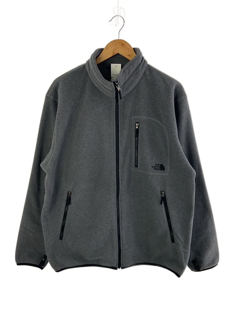 【中古】THE NORTH FACE◆FIELD FLEECE JACKET_フィールドフリースジャケット/XL/ポリエステル/GRY/無地【メンズウェア】