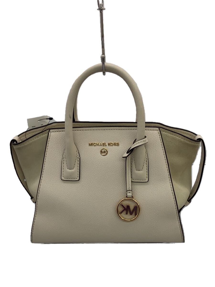 【中古】MICHAEL KORS◆ハンドバック/フェイクレザー/WHT/無地/30F2G4VS1L【御徒面子】