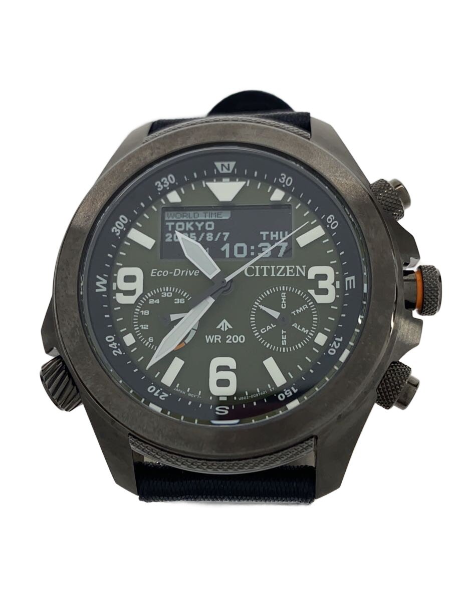 【中古】CITIZEN◆石英ウオッチ/アナログ/--/GRN/BLK/u822-008ms04//【服飾雑貨他】