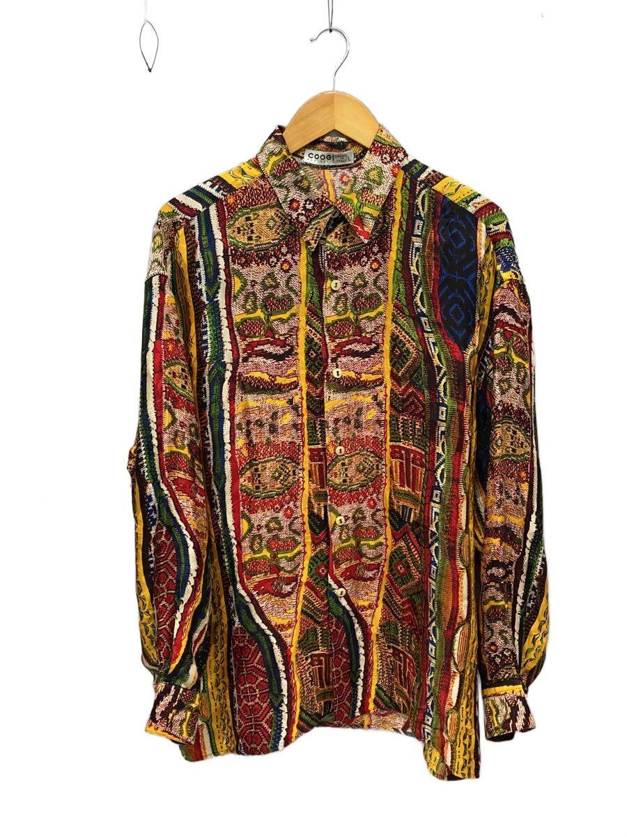 【中古】COOGI◆長袖シャツ/ロングスリーブシャツ/L/シルク/絹/マルチカラー/総柄/イタリア製【メンズウェア】｜2ｎｄ STREET 店
