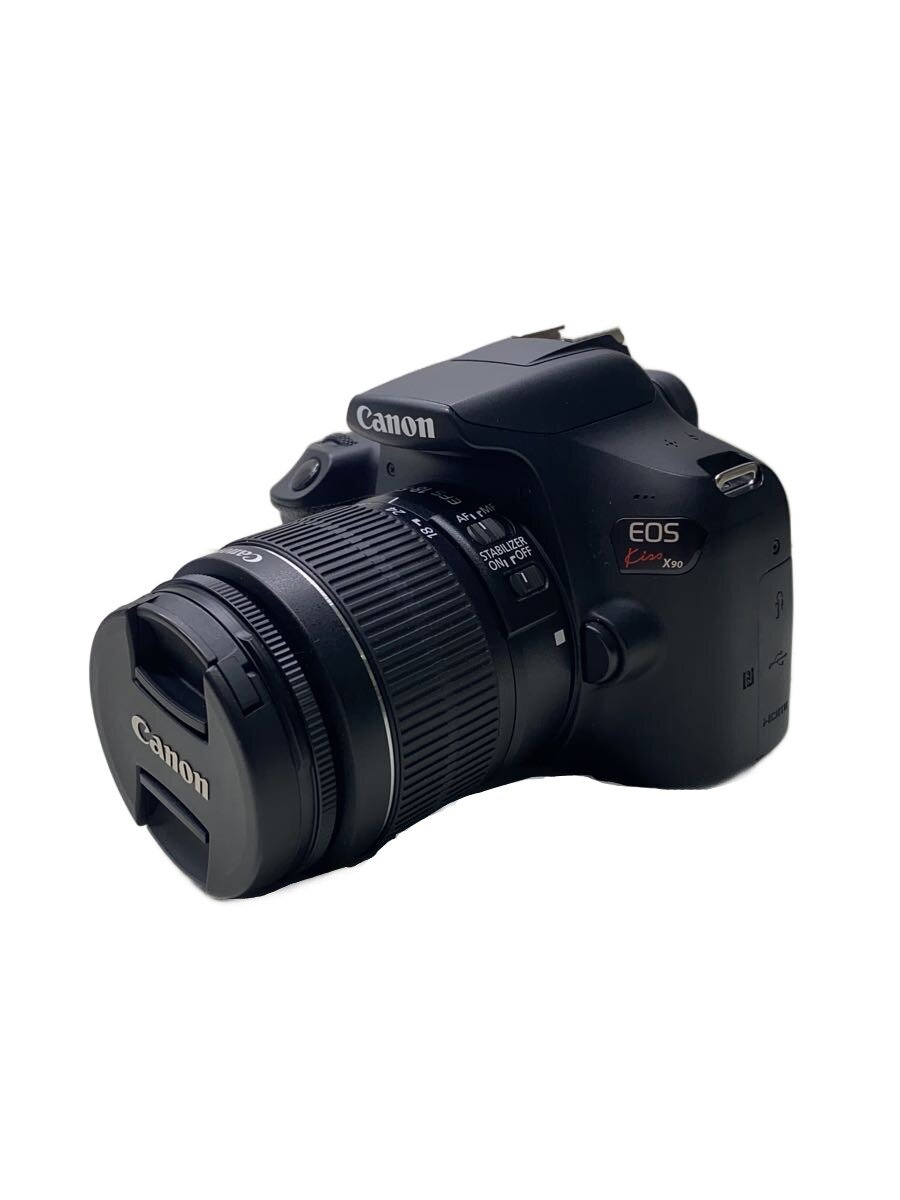【中古】CANON◆デジタル一眼写真機 EOS Kiss X90 EF-S18-55 IS II 水晶体一揃いの道具//【写真機】