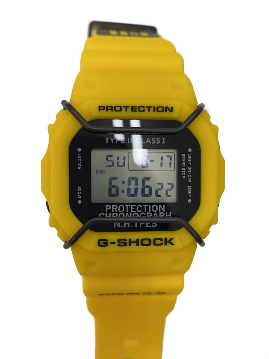 【中古】CASIO◆石英ウオッチ/デジタル/天然ゴム/BLK/YLW/DW-5600NH【服飾雑貨他】