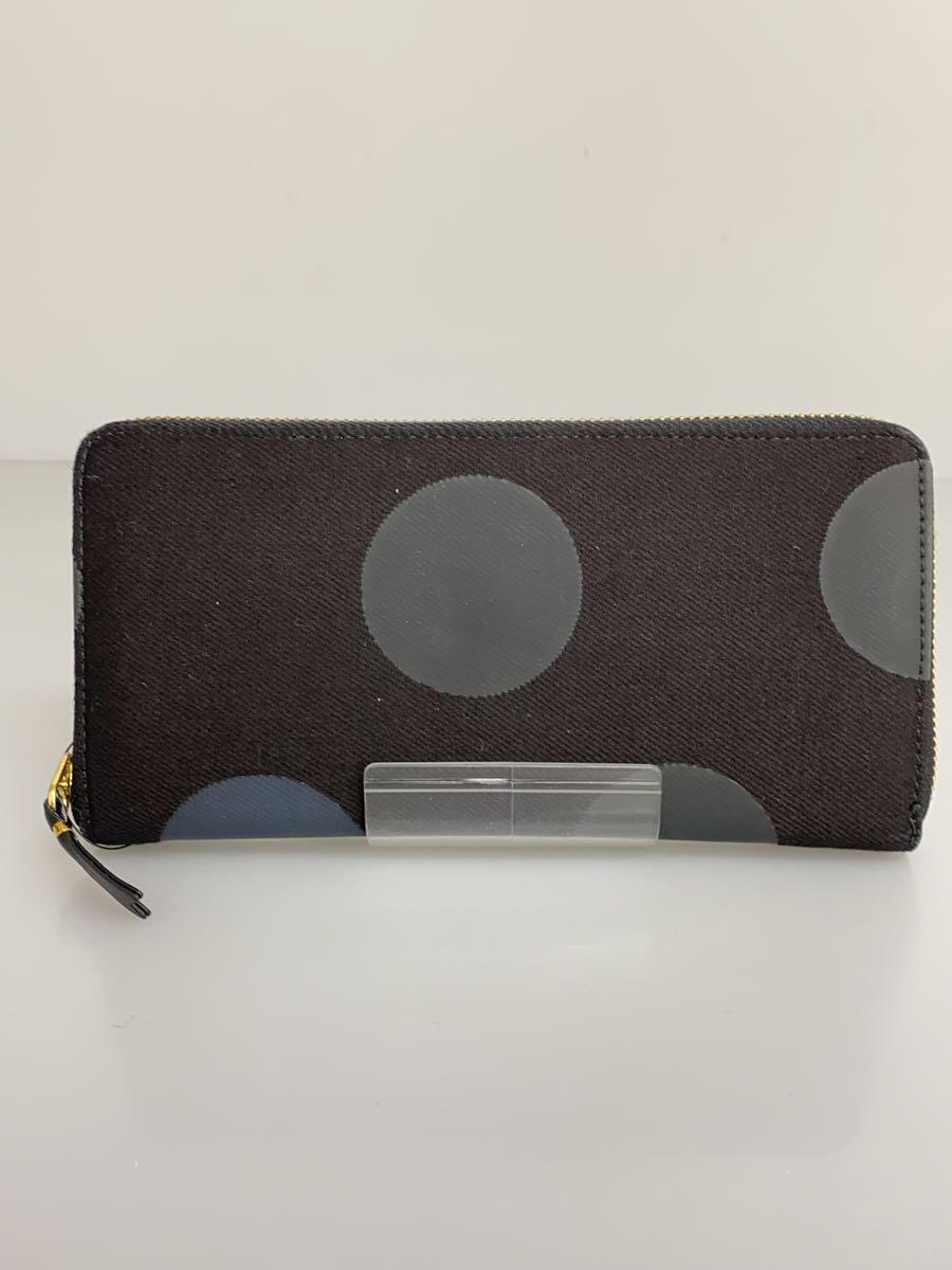【中古】Wallet COMME des GARCONS◆長紙入れ/綿織物/BLK/点点/メンズ/SA0111RD【服飾雑貨他】