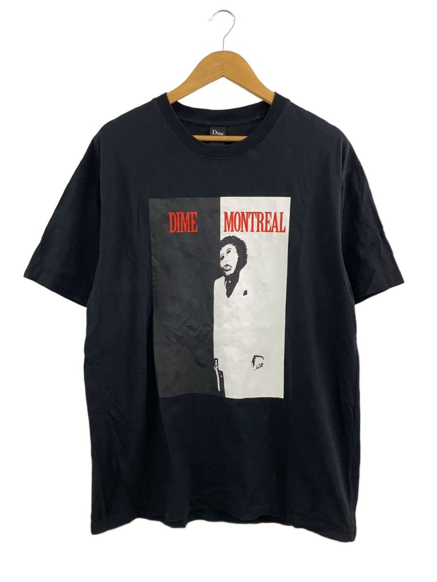 【中古】Dime◆RESTORATION FACE T-SHIRT/プルオーバー/XL/綿織物/BLK【メンズウェア】