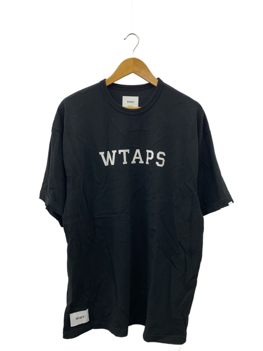 【中古】WTAPS◆ティーシャツ/4/綿織物/BLK/無地/241ATDT-CSM21//【メンズウェア】