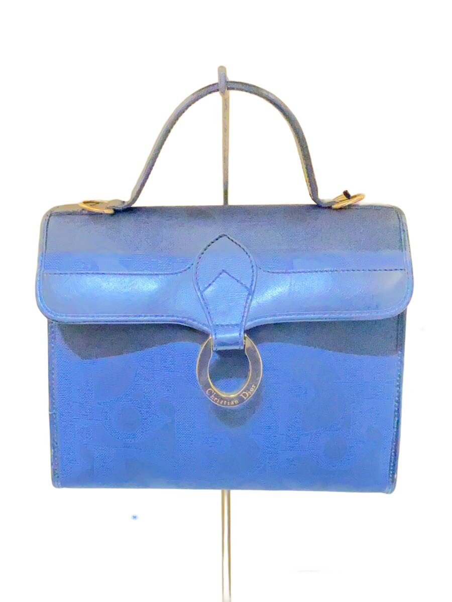 【中古】Christian Dior◆ショルダーバッグ/PVC/NVY/総柄【御徒面子】
