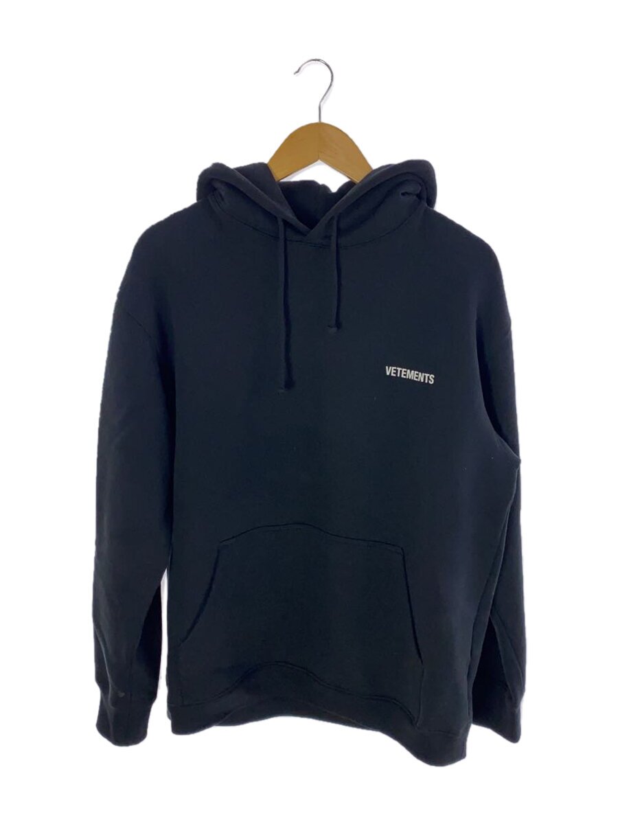 【中古】VETEMENTS◆パーカー/XS/綿織物/BLK/UAH21TR535【メンズウェア】