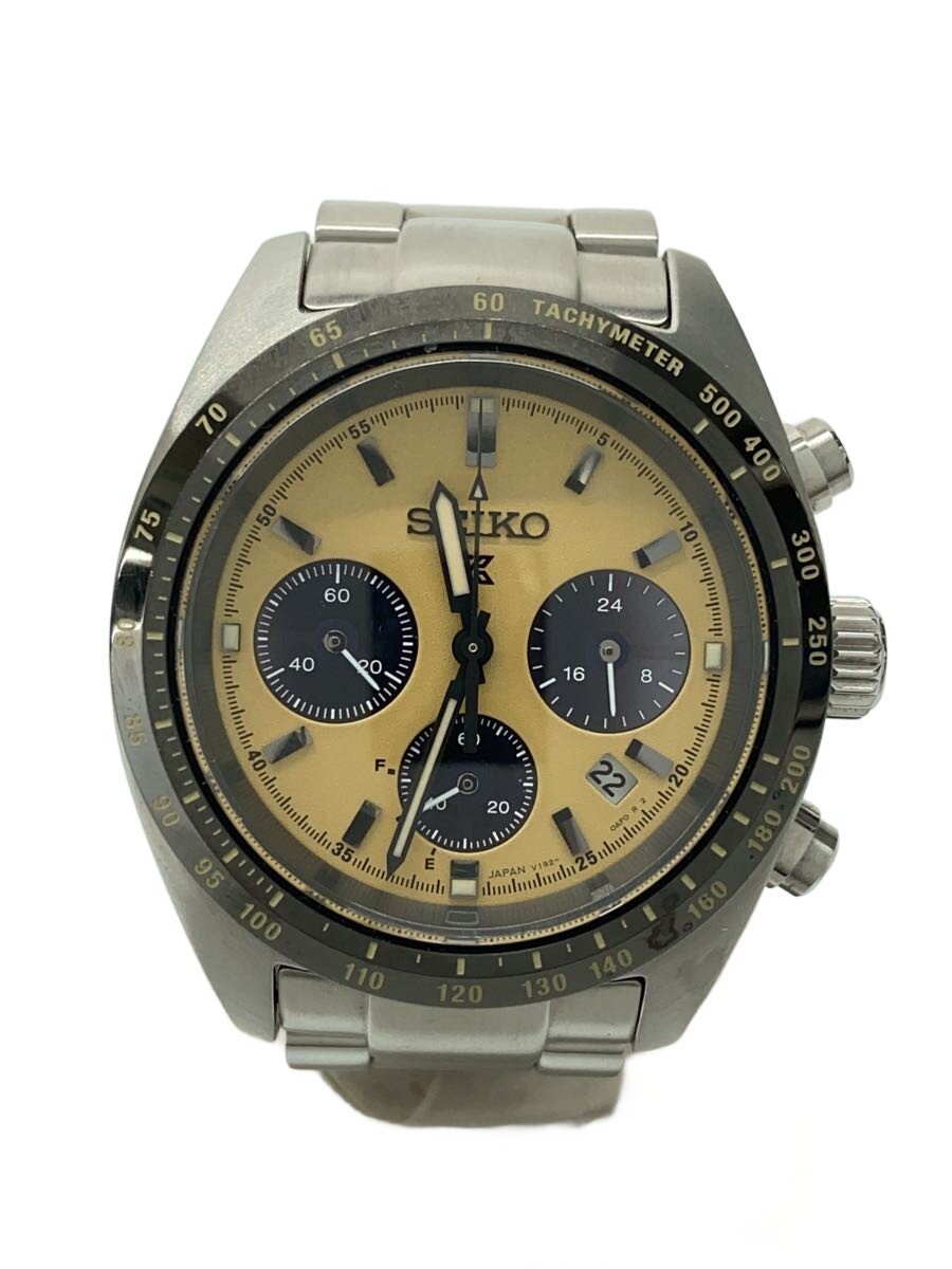 【中古】SEIKO◆石英ウオッチ/アナログ/IVO/SLV/V192-0AF0【服飾雑貨他】
