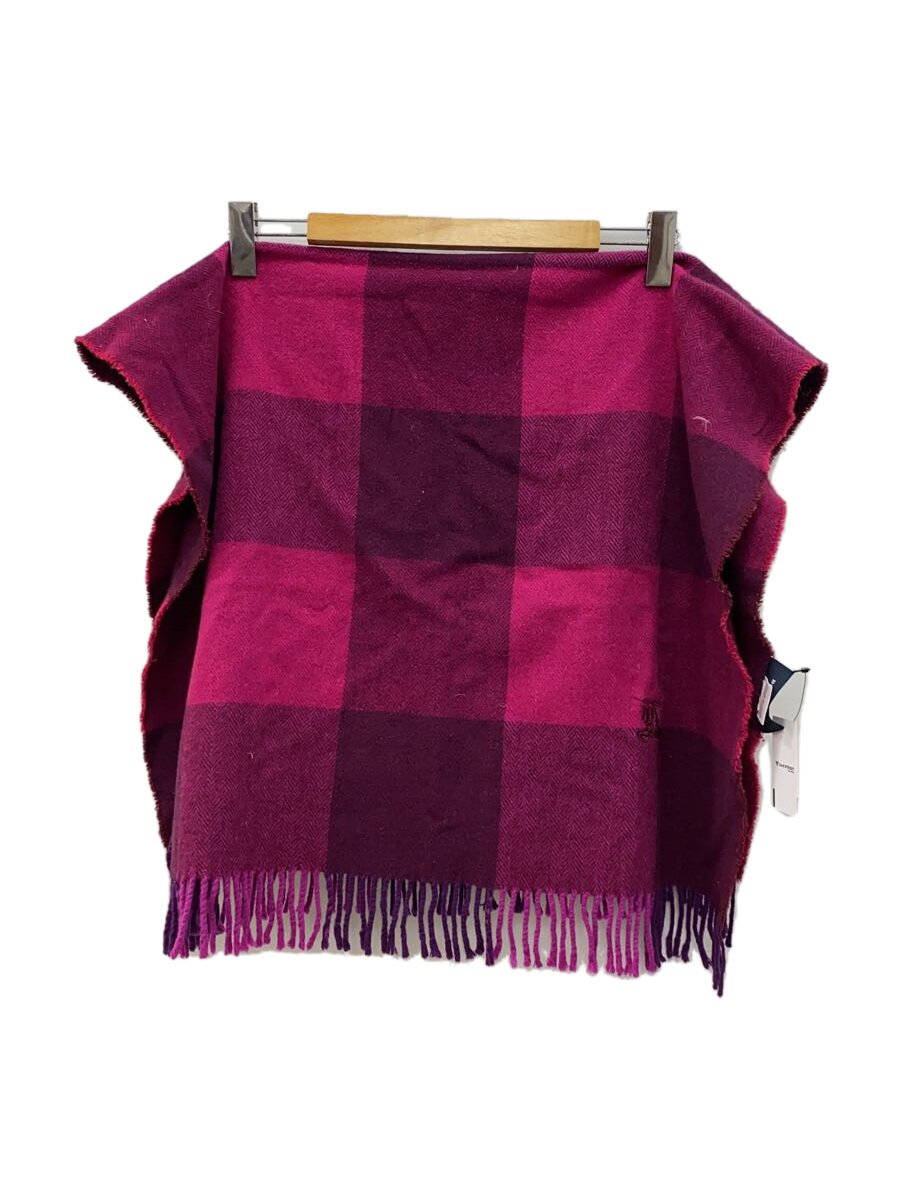 【中古】BURBERRY LONDON◆フリンジ/袈裟/羊毛/PUP/照合のしるし/レディース【服飾雑貨他】