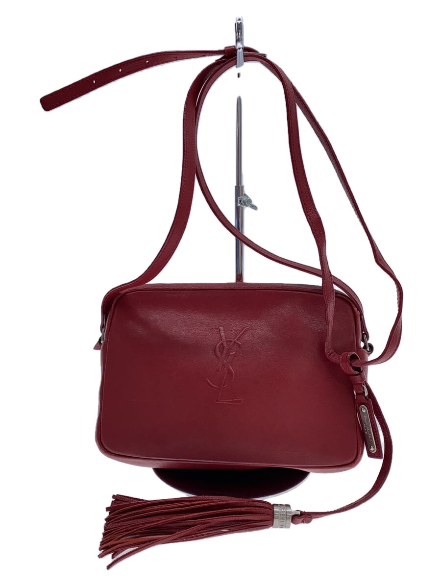 【中古】SAINT LAURENT◆ショルダーバッグ/なめし革/RED/GLT470299//【御徒面子】