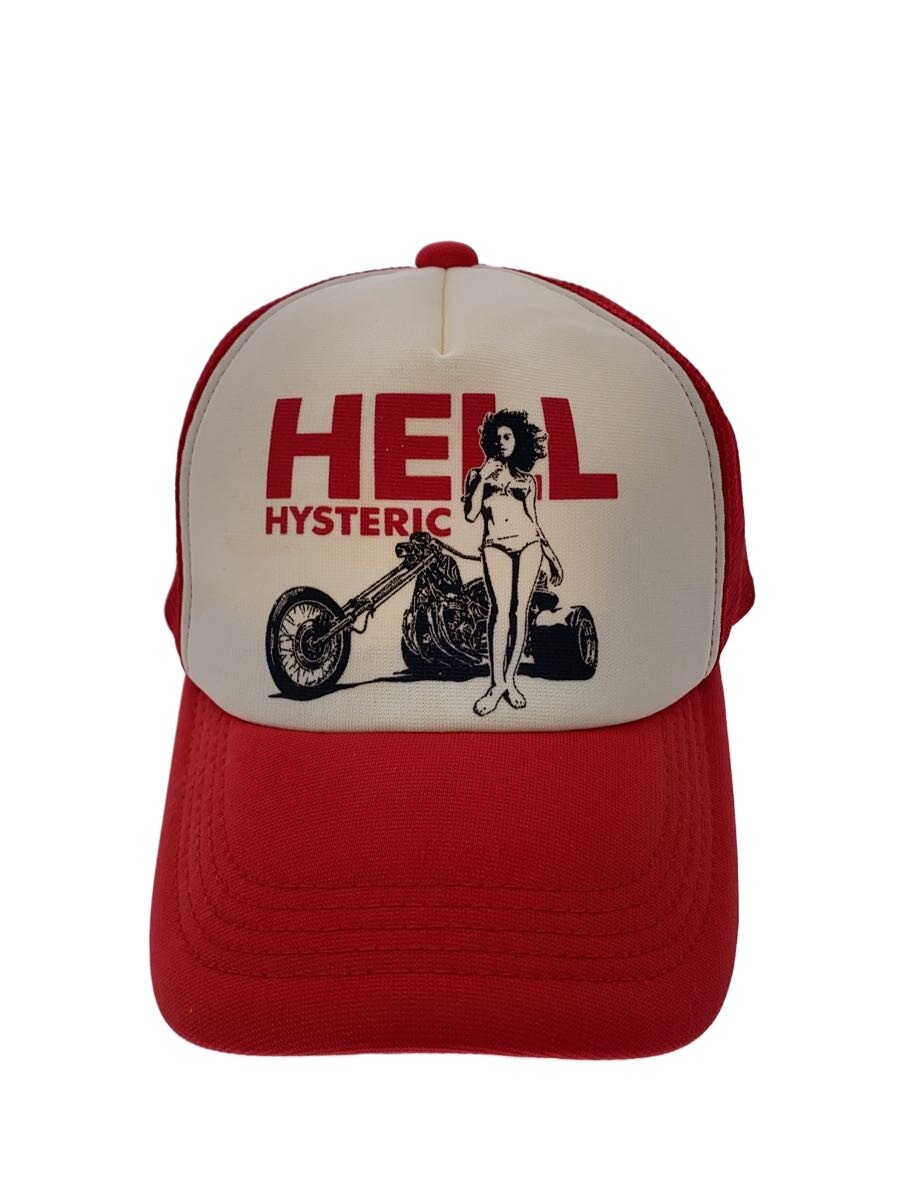 【中古】HYSTERIC GLAMOUR◆メッシュ旗がしら/FREE/ポリエステル/RED/メンズ/02251QH03/HELL HYSTERIC/24AW//【服飾雑貨他】