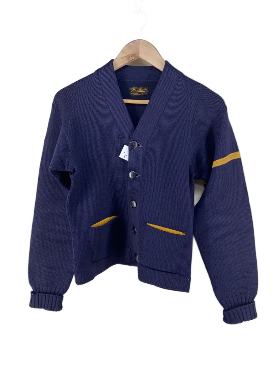 【中古】50-60s/VT/DEHEM/レタードカーディガン/エルボーパッチカーディガン(朦々たる)/NVY/【メンズウェア】