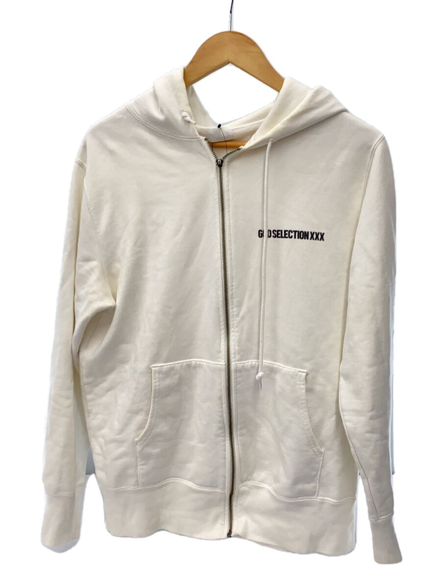 【中古】GOD SELECTION XXX◆パーカー/M/綿織物/WHT【メンズウェア】