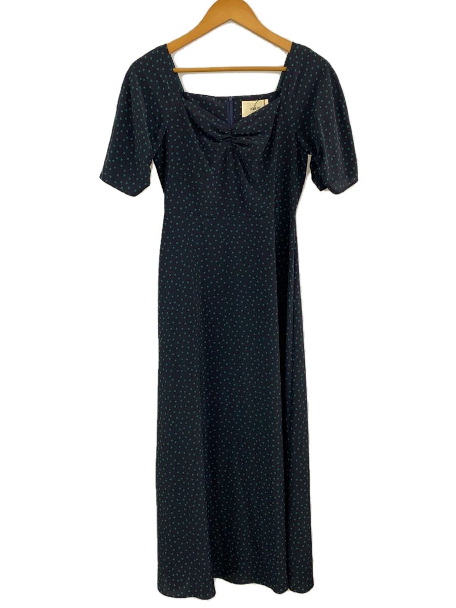 【中古】JOIEVE◆glossy dot/半袖衣装/36/ポリエステル/NVY/点点/68-26-0586-/? NULL ?【レディース御召しもの】